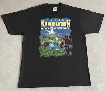 Vintage 90s Total Annihilation Strategy PC Video Game T-shirt XL Computer Game