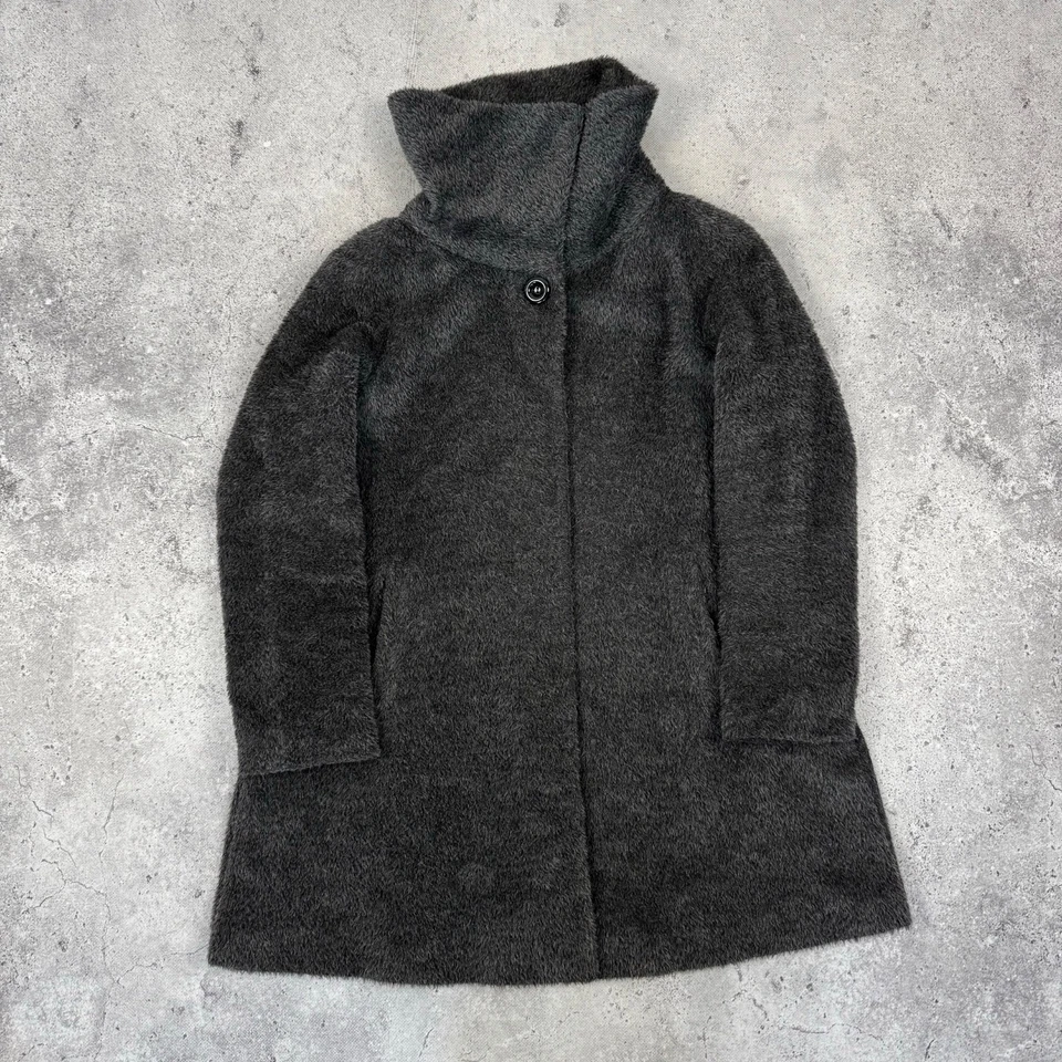 Max Mara Studio Alpaca Virgin Wool Grey Coat Womens Size 42 / M - Image 4 of 4