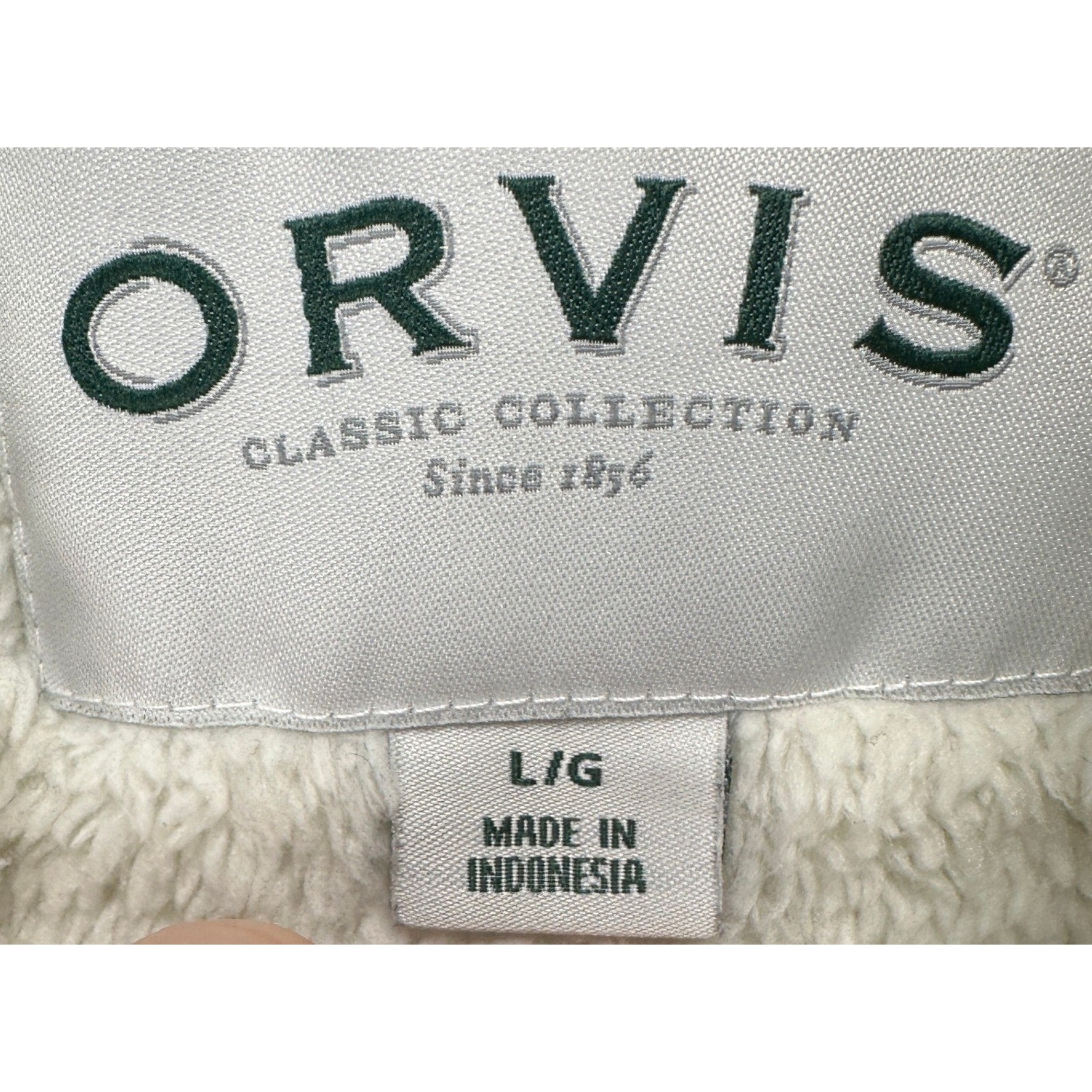 Orvis Men Pullover Sweatshirt Large Gray Quarter … - image 5