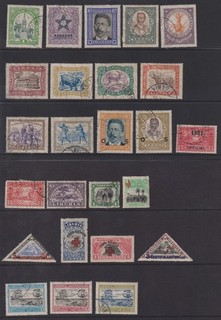 LIBERIA 25 Stamps from an old Ideal album as seen (1458)