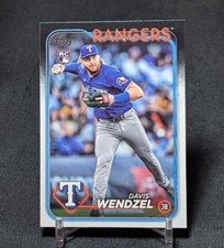 Davis Wendzel Rookie RC 2024 Topps Update Series Card #US248 Texas Rangers