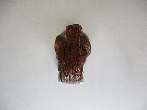 Vtg 1950’s Faux Wood Hard Plastic Elephant w Red Jewel Eyes Souvenir Oscoda MI - Picture 10 of 10