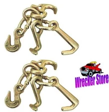 Qty. 2 - G70 MINI J, T, and GRAB HOOK - CLUSTER HOOK for TOW TRUCK WRECKER AUTO