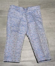 Janie And Jack Girls Periwinkle Floral Pants Size 2T Dressy