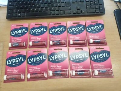 Lypsyl Cherry & Almond Revitalising Lip Balm SPF 15 X10 JUST £14.89 FREE POST