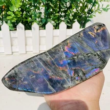 Natural Purple Labradorite Quartz Crystal Freeform Mineral Specimen 1120g