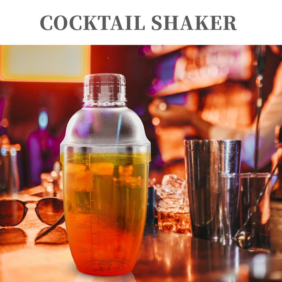 2 Pcs Cocktail Shaker Bottle Shakers Drink Mixer Clear Scale eBay