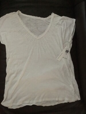 Ladies Calvin Klein White Beaded XL Top For Le Diner En Blanc Free Shipping