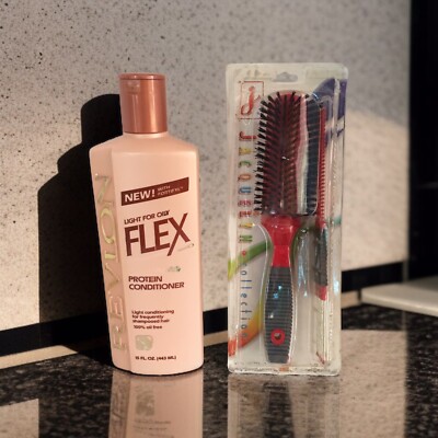Revlon Flex Body Building Protien Conditioner Light + Styling Brush & Comb Set