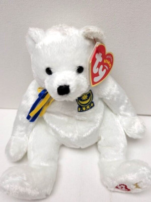Ty Beanie Babies P.F.C. Bear 5.5 inch 16cm New MWMT UK Exclusive