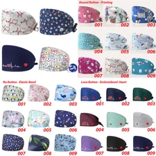 Unisex Surgical Medical Cap Doctor Nurse Bouffant Hat Adjustable Head Cover