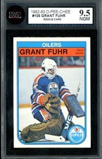 1982 OPC O PEE CHEE NHL #105 Grant Fuhr HOF Rookie KSA 9.5 N-GEM-MINT Oilers RC