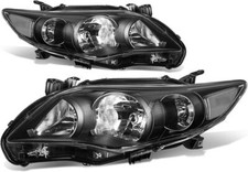 Fits 2011-2013 Toyota Corolla Black Housing Headlights Lamps Leftright 11-13 Fits 2011-2013 Toyota Corolla Black Housing Headlights Lamps Leftright 11-13