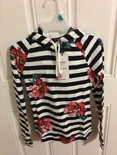 BRAND NEW WOMEN'S SIZE 2 JOULES MARLSTON PRINT HOODED SWEATSHIRT