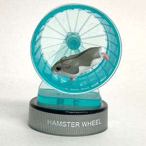 Kaiyodo Hamster's Lunch Bottle Cap Figure S Hamster Wheel Djungarian Gray Japan