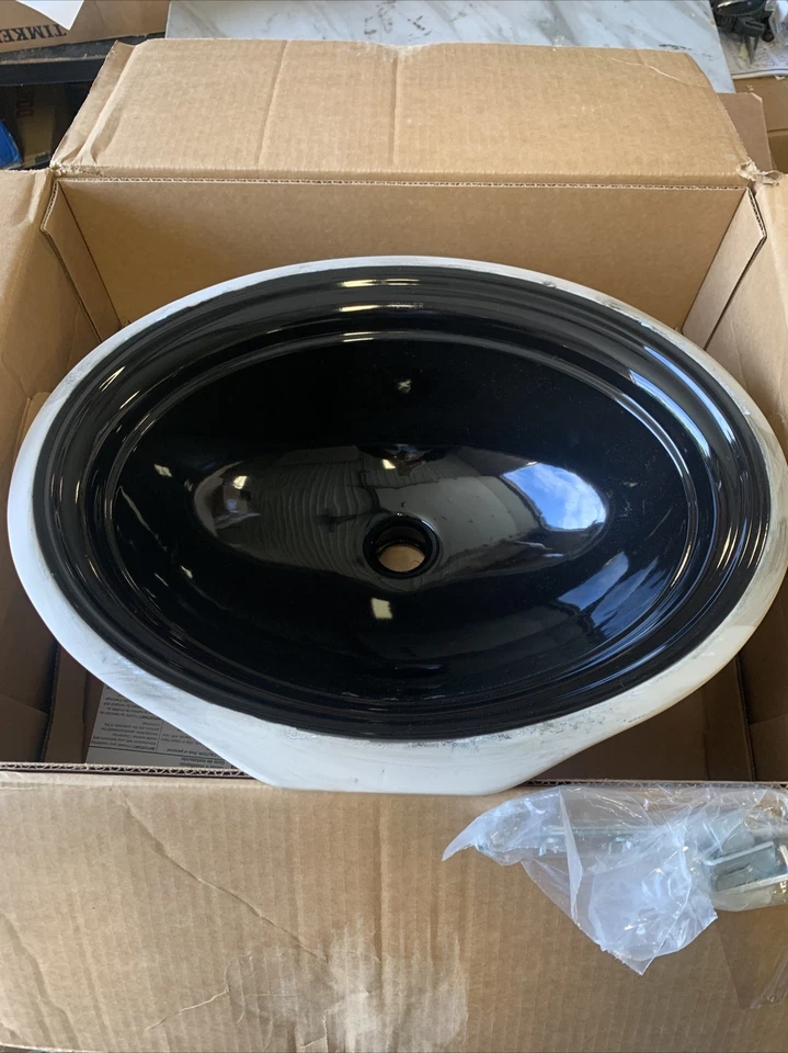 Fregadero de baño bajo montaje KOHLER K-2336-7 Devonshire 18-1/8" - negro Foto 3 de 4