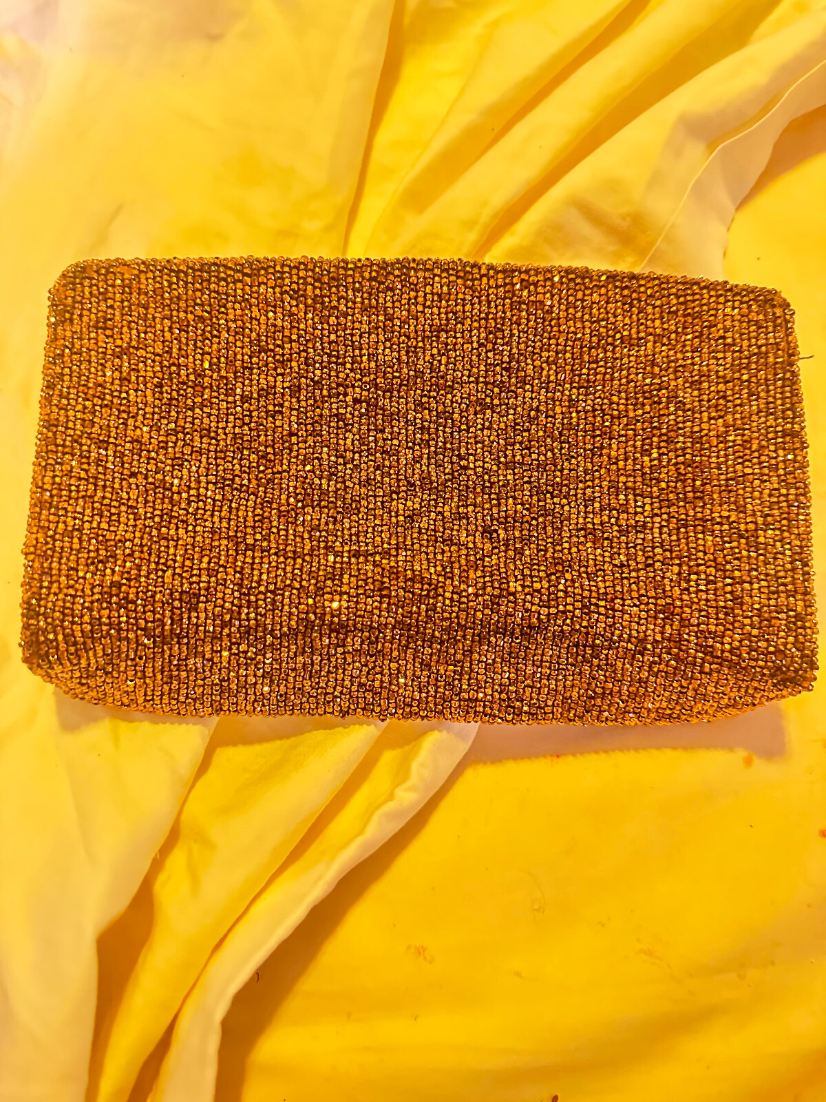 Vintage 1950’s French Brown Evening Bag  BEADED - image 7