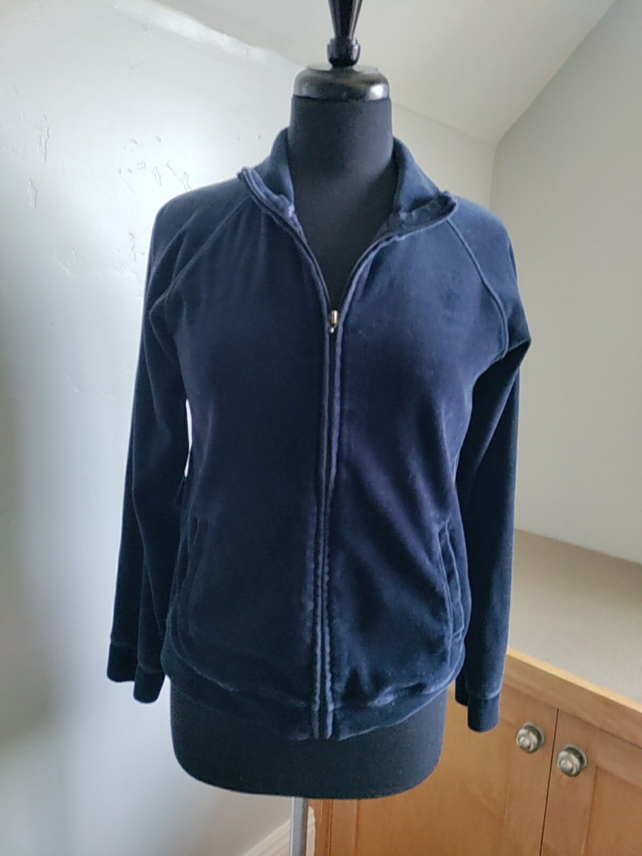 Ms107 古着　ウォームアップジャケット　ネイビー　90s Y2K 企業 Y2K 90s NYL Navy Blue velour Leisure Sweat Track Suit Top