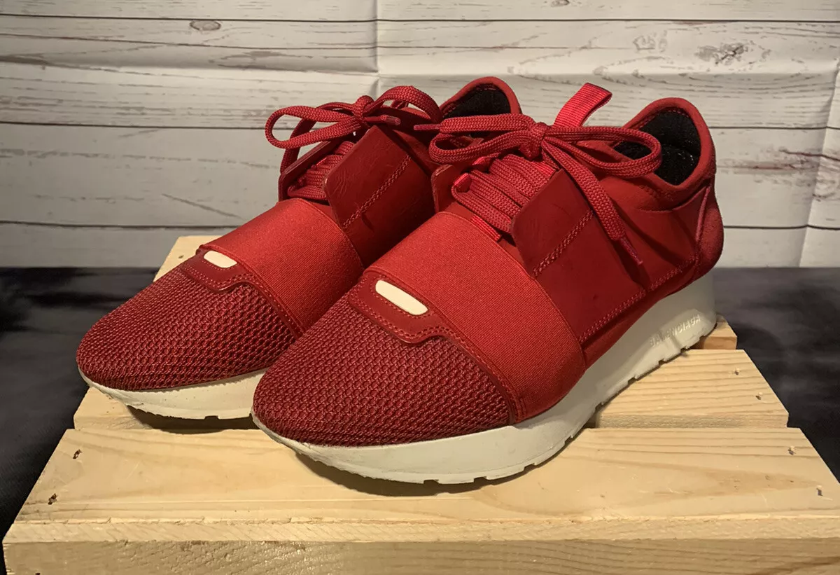 Women s Balenciaga Authentic Red Race Runner Sneakers Size 6 37