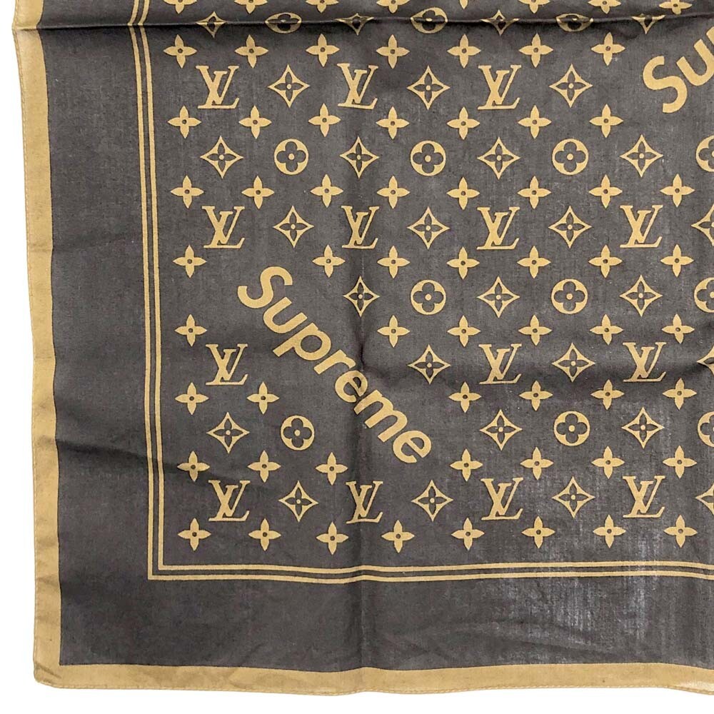 Supreme LOUIS VUITTON バンダナ スカーフ Supreme Louis Vuitton Monogram Bandana Red mini scarf 55 cm