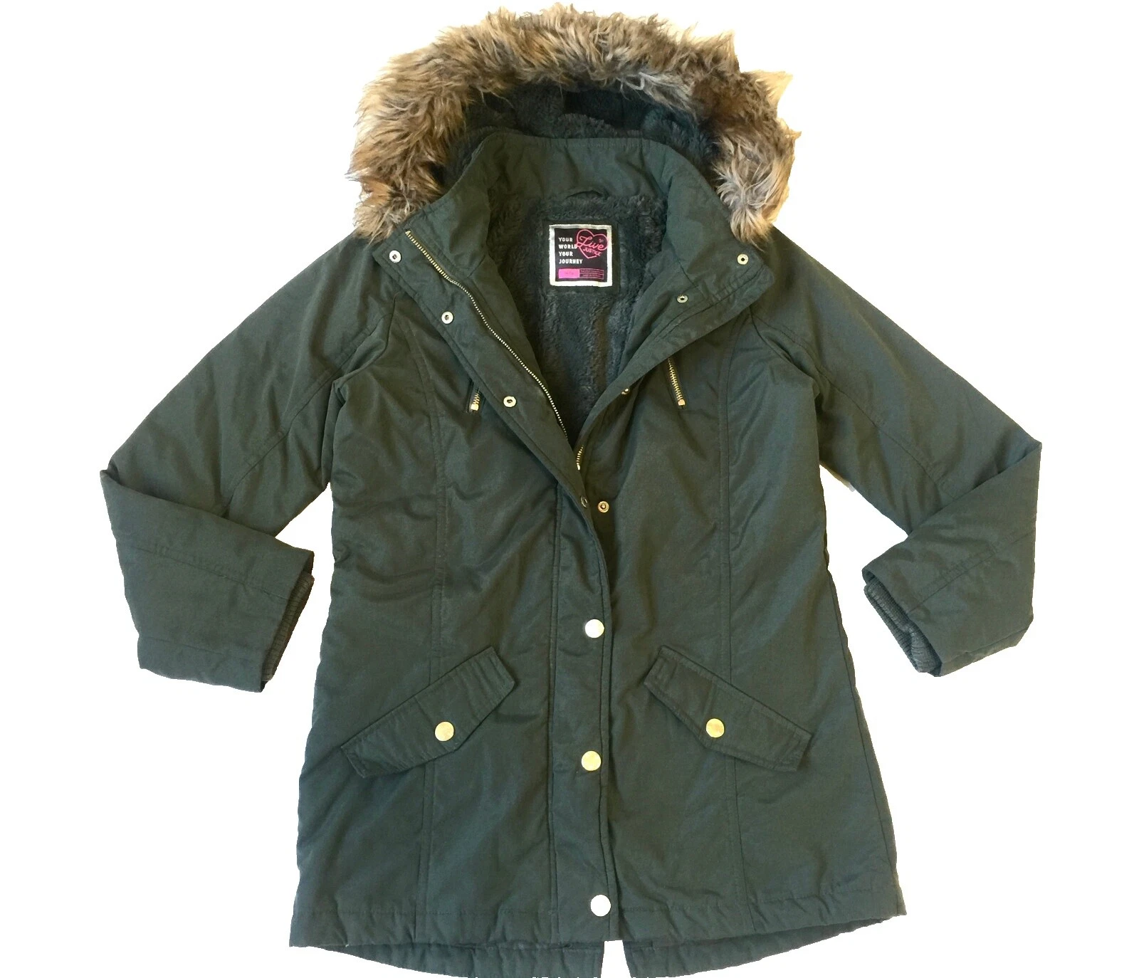 Aislamiento de poliéster Justice Ropa abrigada para niñas Abrigos básico