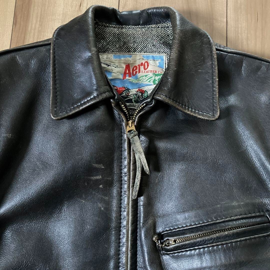 AERO LEATHER Steerhide Highway Man Single Riders Jacket