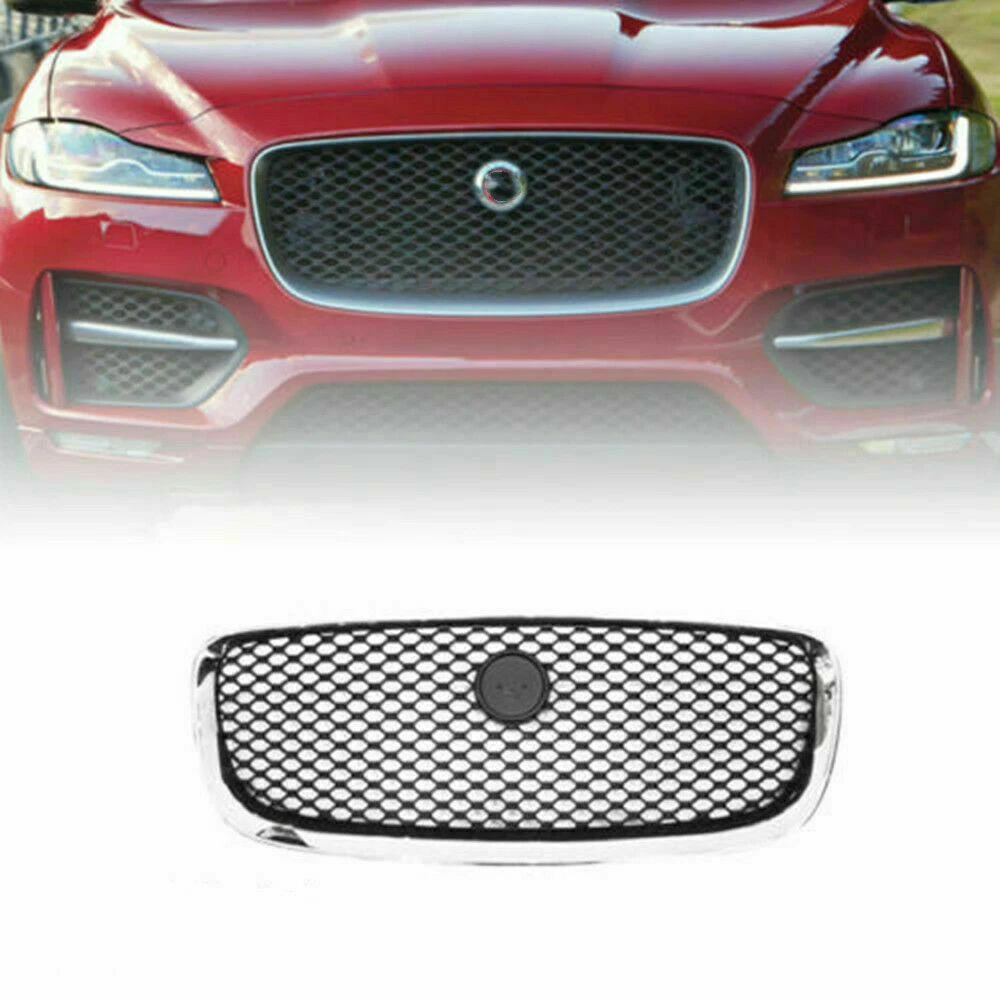 Front Bumper Fog Light Lamp Grille Grid Panel For Jaguar F-Pace 2016-2020