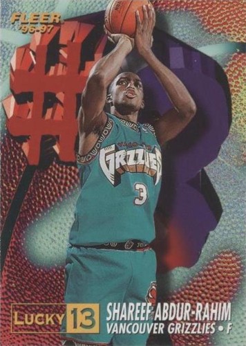 1996-97 UD3 Vancouver Grizzlies Basketball #4 Shareef Abdur-Rahim