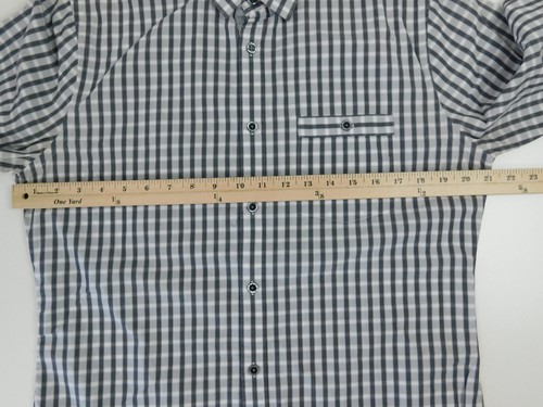 Express Mens Fitted Long Sleeve Button Dress Shirt Size M 15-15 1/2 - Picture 7 of 12