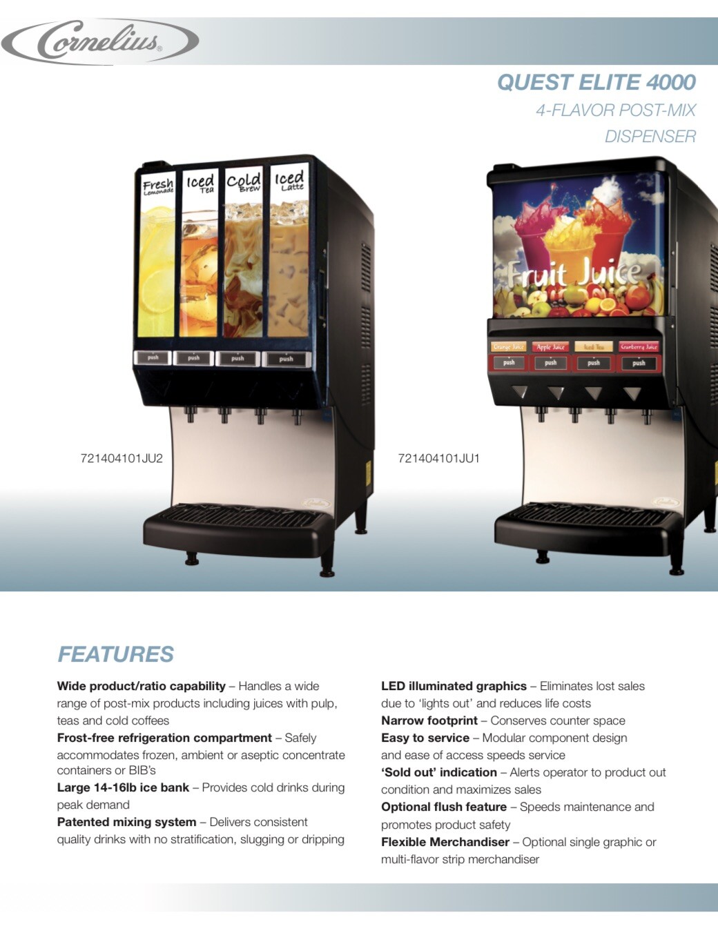 New Cornelius QUEST QST ELITE 4000 Dispenser eBay