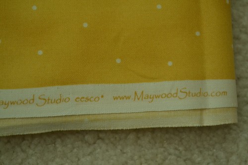 18" Long, White Dots on Gold Quilt Cotton, Maywood Studio/"Simpatico", M6959 - Picture 6 of 6