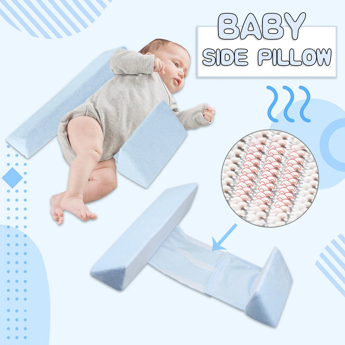 Newborn side top sleep pillow