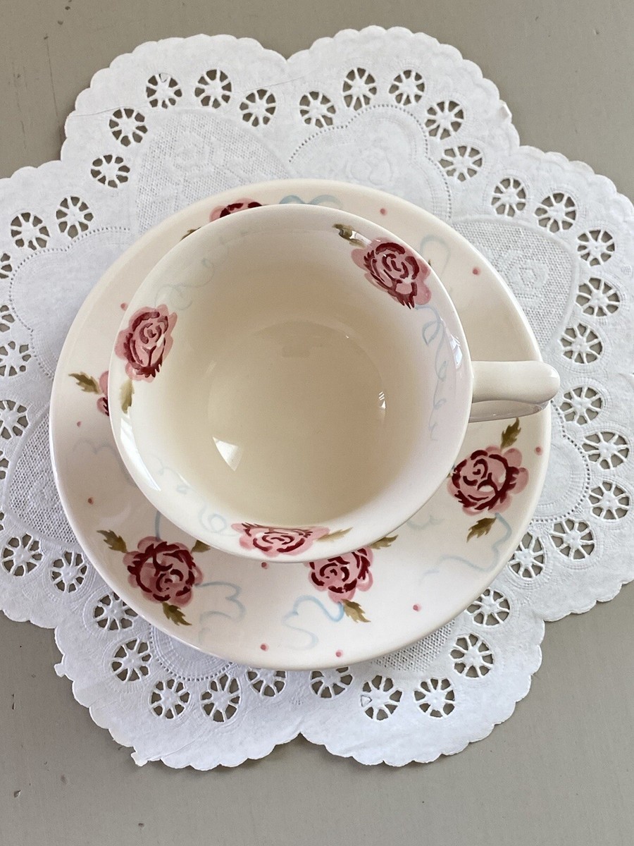 Emma Bridgewater 皿　3セット Emma Bridgewater Scattered Rose Small Tea Cup & Saucer NEW in Box
