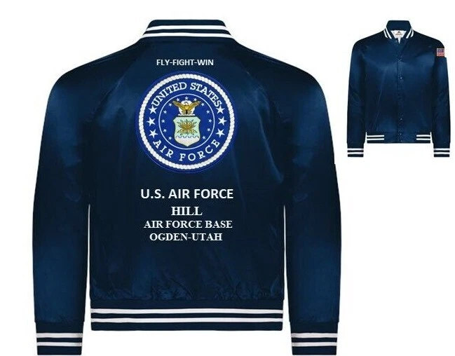 HURLBURT FIELD* MARY ESTHER-FLORIDA* USAF *JAQUETA DE CETIM BORDADA (SOMENTE COSTAS) - Imagem 4 de 4