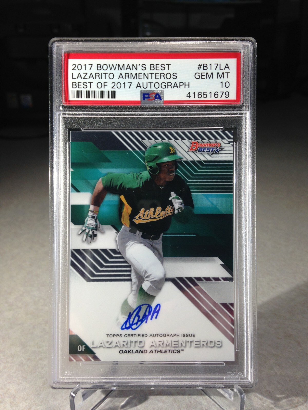 2017 Bowman's Best - Best of 2017 Autograph Lazarito Armenteros #B17LA - PSA 10