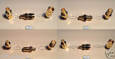 1x SMA Male / Female To MCX Male / Female Jack Plug COAX RF Connector Adapter US