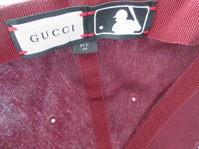 GUCCI NY YANKEES BASEBALL CAP EMBROIDERED BUTTERFLY APPLIQUE HAT