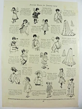 1904 Various Women's & Children's Clothing Patterns Vintage Print Ad