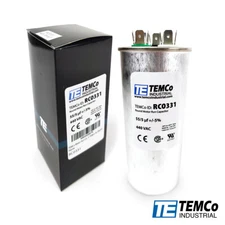 TEMCo 55+5 uf/MFD 440 VAC volts Round Dual Run Capacitor 50/60 Hz -Lot-1