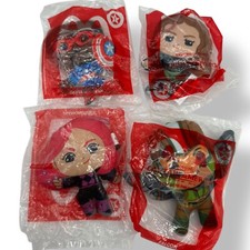 McDonald's Happy Meal Toy Captain America Plush Lot Of 4 Sealed