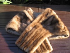  Fine Large Demi Buff Real Ranch  Mink Fur Evening Stole Wrap  Party Prom