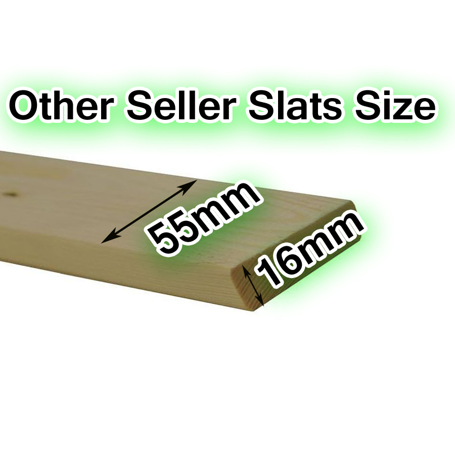 Wooden Bed Slats Replacement Mattress Bed Slats For 2' 6" Small Single