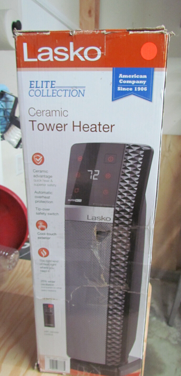 Lasko CT22445 22" Electric Ceramic Tower Space Heater w/ Remote