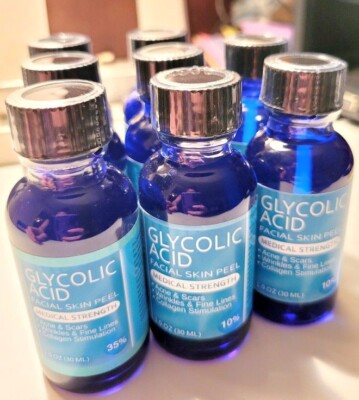 10% Pure Glycolic Acid Face Peel Acne Scars Wrinkles Anti-Aging