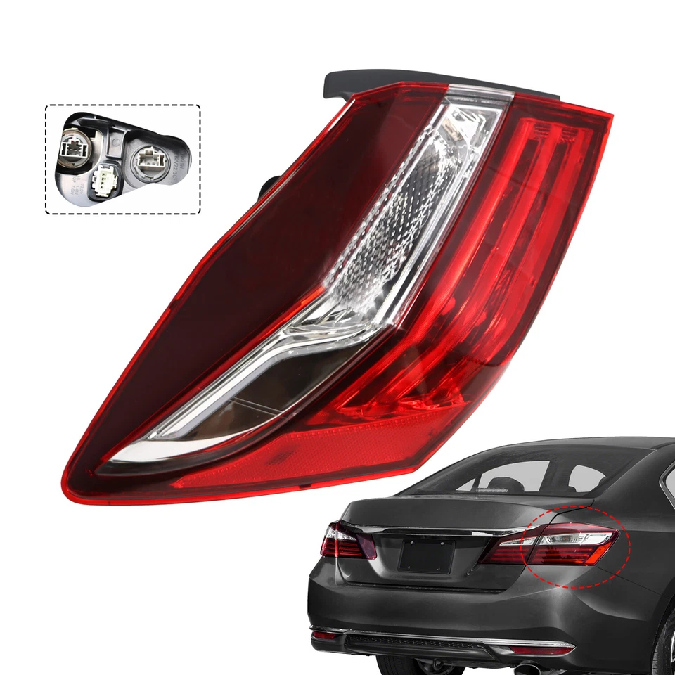 Driver Left Rear Outer Tail Light For 2016 2017 Honda Accord Sedan Brake Lamp Foto 2 de 4