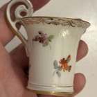 Meissen Dresden Germany Floral Demitasse Tea Chocolate Cup Scrolled Handle — photo 3