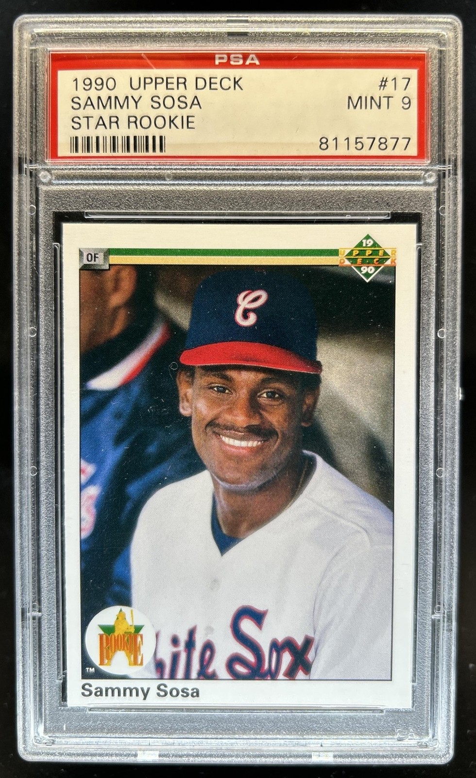 1990 Upper Deck Sammy Sosa Rookie RC #17 White Sox PSA 9
