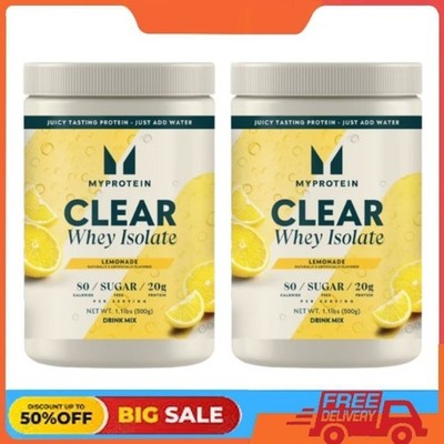 2 Packs Myprotein Clear Whey Protein Isolate Powder, Lemonade, 20 Servings