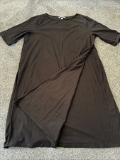 H&M Mama Maternity Dress Black Jersey Size Large