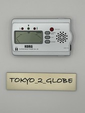 KORG GA-30 Guitar Bass Tuner Chromatic LCD Meter Silver Tested From Japan